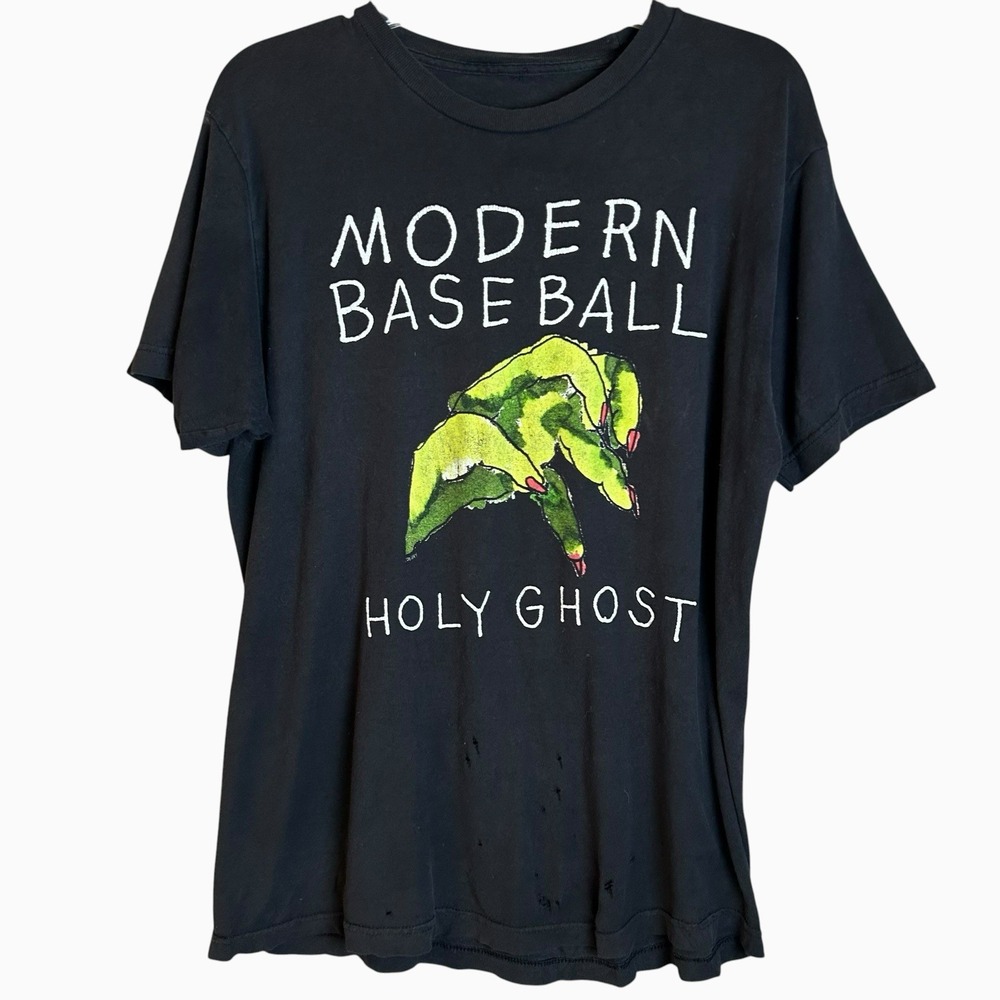 Authentic Modern Baseball Holy Ghost T Shirt Band Tee Size M/L Distressed